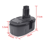 Dewalt DC9096 battery box size