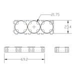 21700 battery holder splicing 3P size