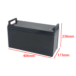 12V 120AH empty battery box size