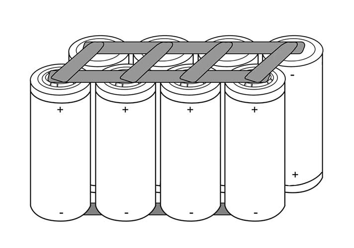 lithium battery pack 2S4P