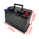 Car starter battery 52172 empty battery box size