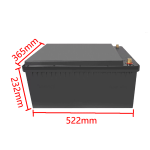 12V 300AH empty battery box size