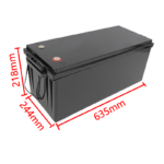 12V 300AH empty battery box black size